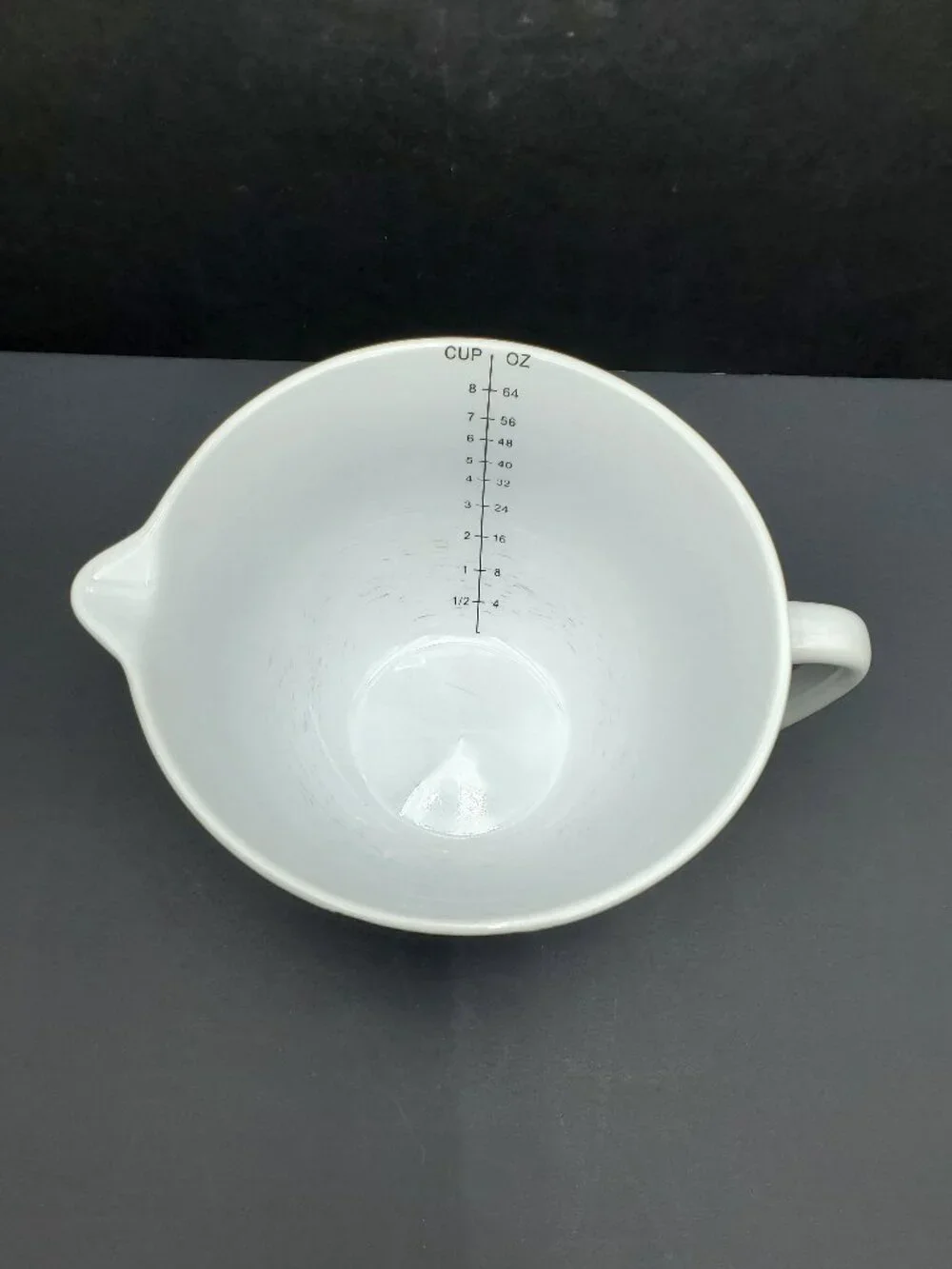 Mason Craft & More Batter Bowl White 8 Cup 64 Ounce Handled Mixing Bowl